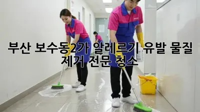 부산 보수동2가 알레르기 유발 물질 제거 전문 청소!